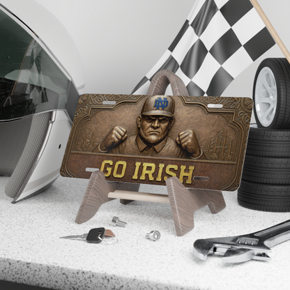 Notre Dame Fighting Irish License Plate 6"x12" Car Tag | Flat Plate for Fans
