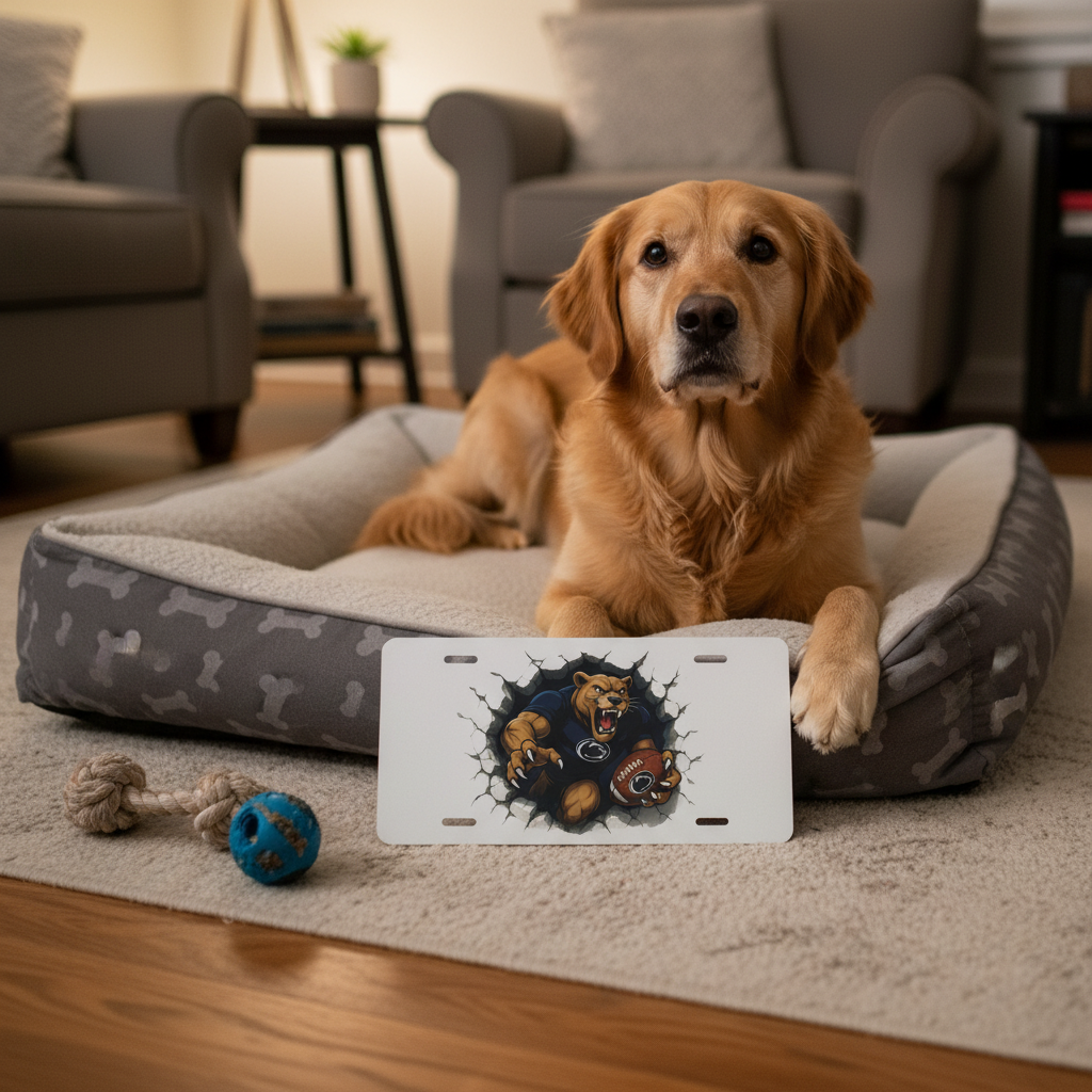 Penn State Nittany Lions License Plate 6"x12" Aluminum Car Tag For Penn Fan