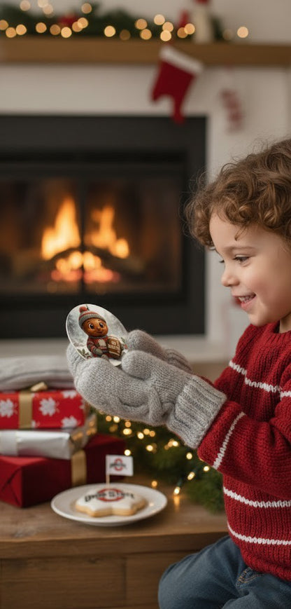 Ohio State Buckeyes Christmas Ornament 3.5" Ceramic Double-Sided Xmas Decoration