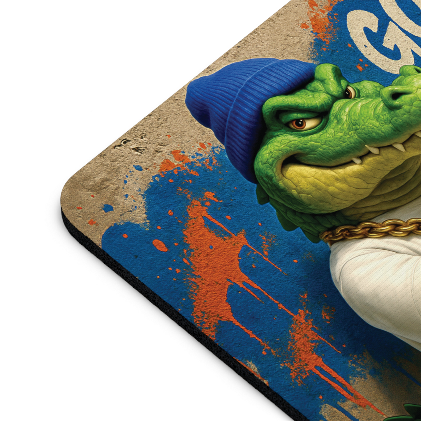 Go Gator Swag Mouse Pad - Street Style Alligator - Orange & Blue Desk Access