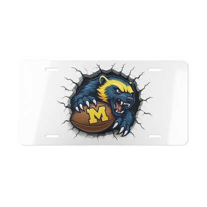 Michigan Wolverines License Plate 6x12 Car Tag | Metal Front Plate for Fans