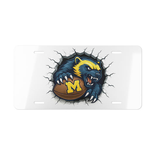 Michigan Wolverines License Plate 6x12 Car Tag | Metal Front Plate for Fans
