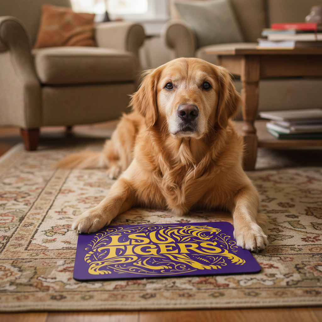 Geaux Tigers Mouse Pad 9.5"x8" Louisiana Faithful Fan Gift - Desk Accessory