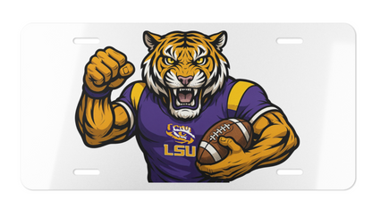 LSU Tigers License Plate | 6"x12" Car Tag | Mike the Tiger Front Plate for Fans