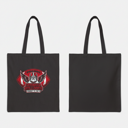 Go Dawgs Bulldogs Spirit Tote Bag Black 15x16 inch Durable Cotton Canvas