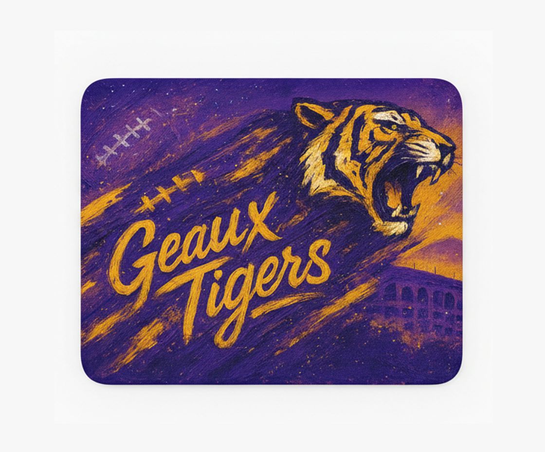 LSU Tigers Mouse Pad – Geaux Tigers Football Desk Mat 9"x7.5"