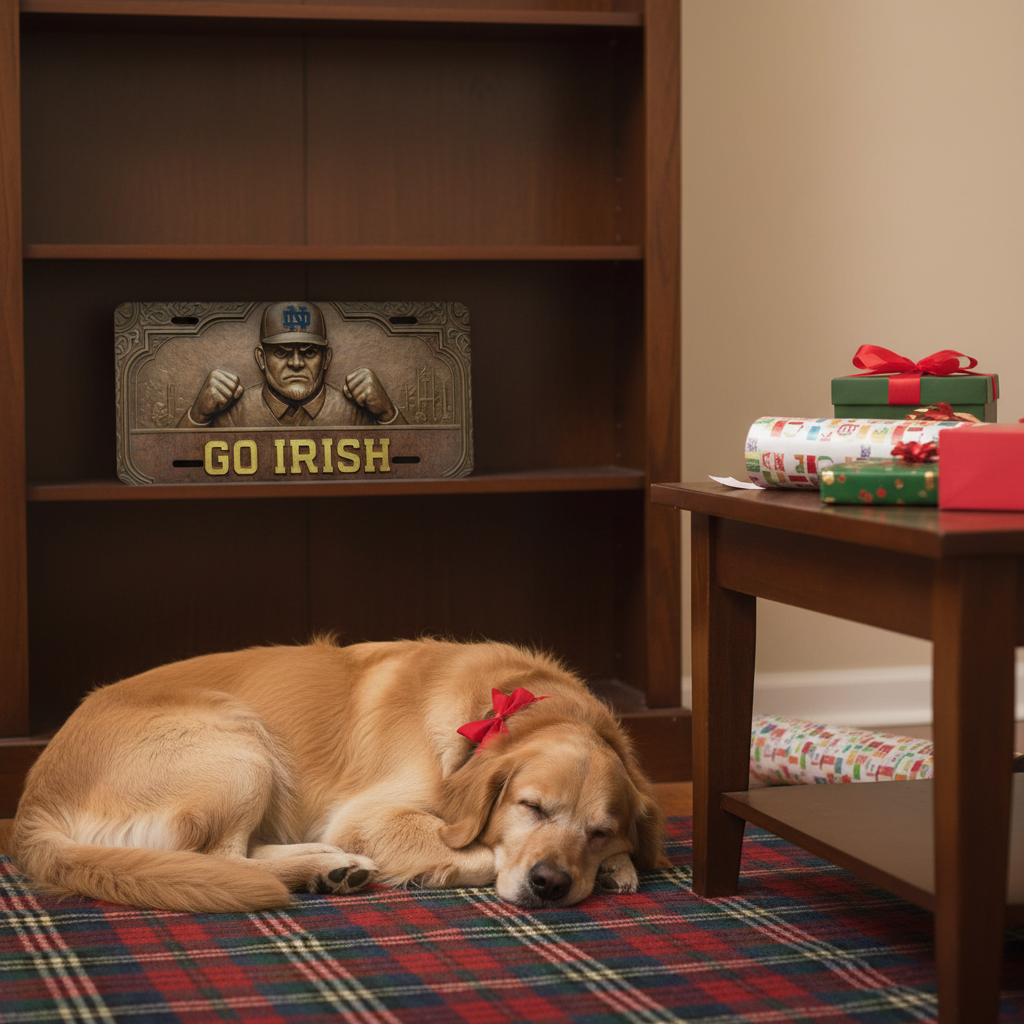 Notre Dame Fighting Irish License Plate 6"x12" Car Tag | Flat Plate for Fans