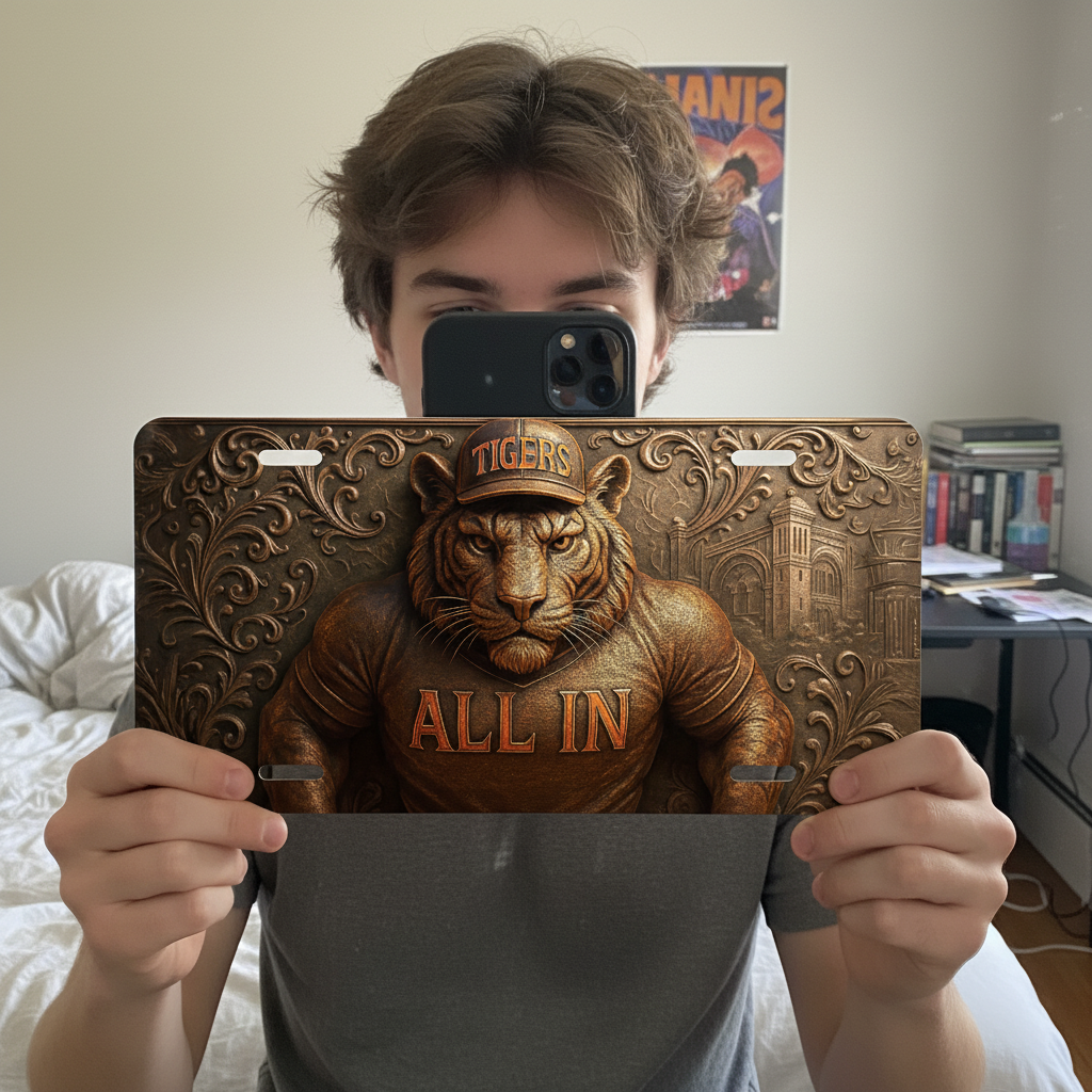 Clemson Tigers License Plate 6"x12" Aluminum Car Tag | All In Tigers | Flat Tag