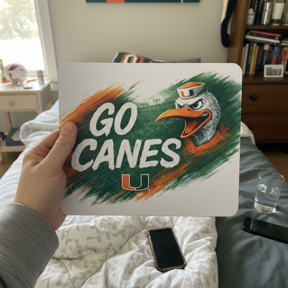 Miami Hurricanes Mouse Pad Sebastian Ibis Go Canes Office Desk Accessory