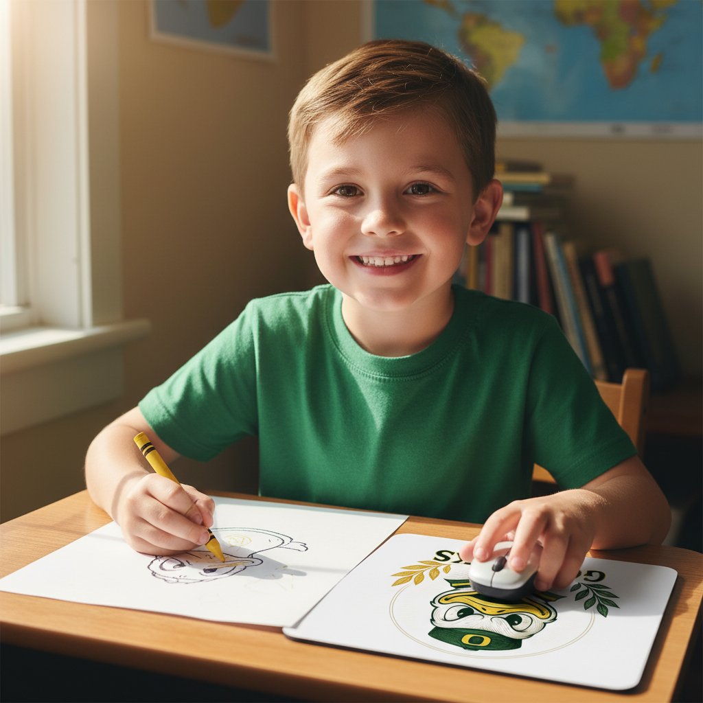 Oregon Ducks Mouse Pad 9.5"x8" Go Ducks Fan Gift - Desk Accessory