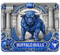 Buffalo Bulls Mousepad Engraved Style Mascot Art Non Slip Stitched Edge Desk Mat