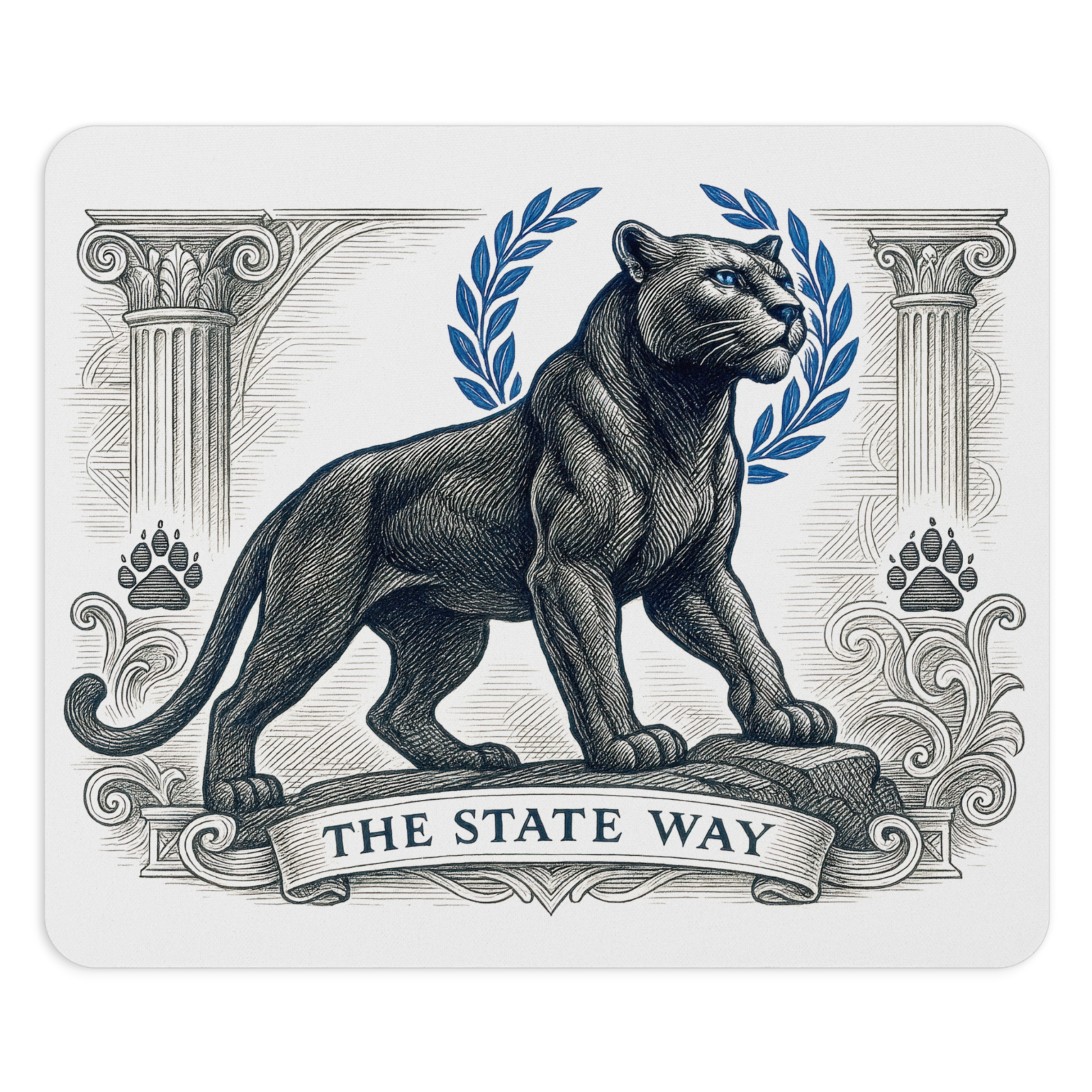 Georgia State Panther Mouse Pad 9.5"x8" Pounce Fan Gift - Desk Accessory
