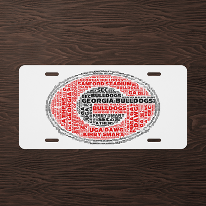 Georgia Bulldogs Words License Plate | UGA Dawgs G Pride Tag
