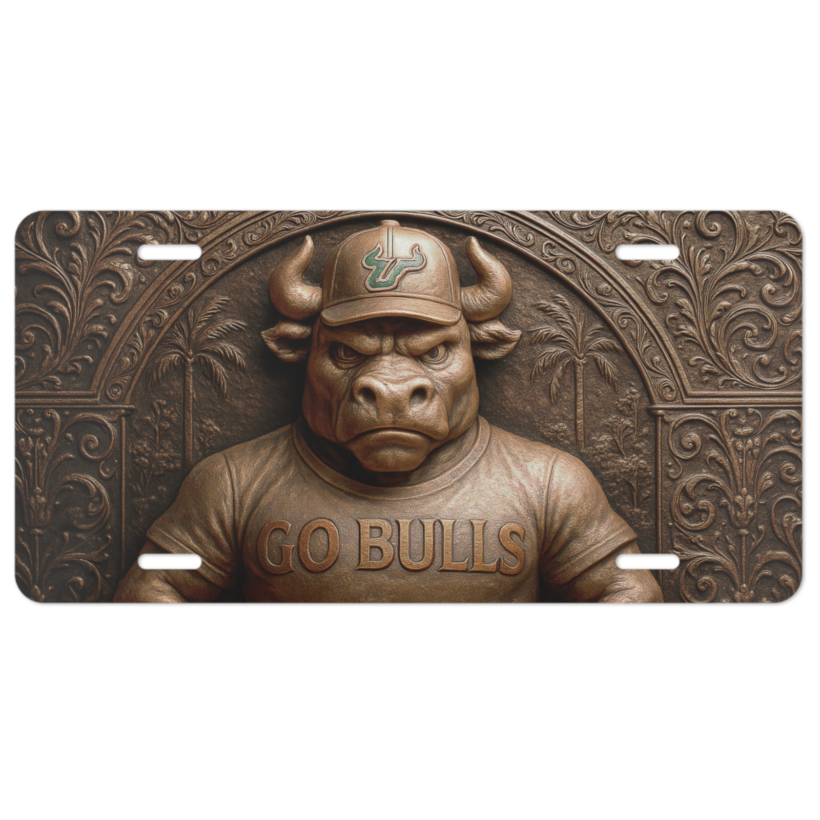 USF Go Bulls Fan License Plate - Flat Metal Car Tag for South Florida