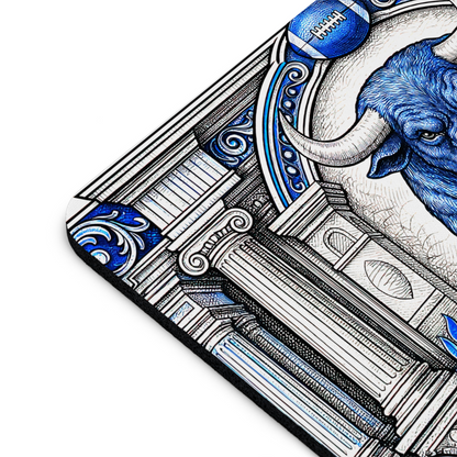 Buffalo Bulls Mousepad Engraved Style Mascot Art Non Slip Stitched Edge Desk Mat