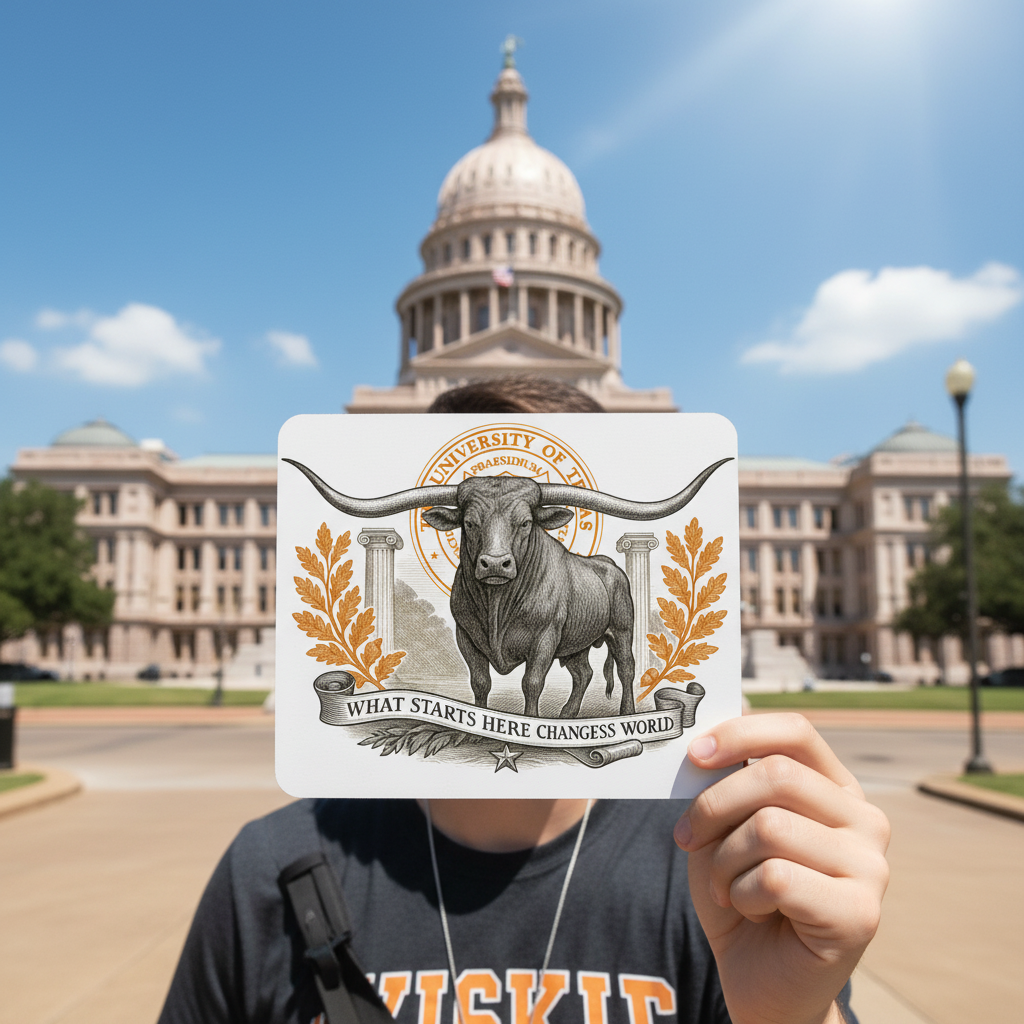 Texas Austin Mouse Pad 9.5"x8" Longhorn Collegiate Fan Gift - Desk Accessory