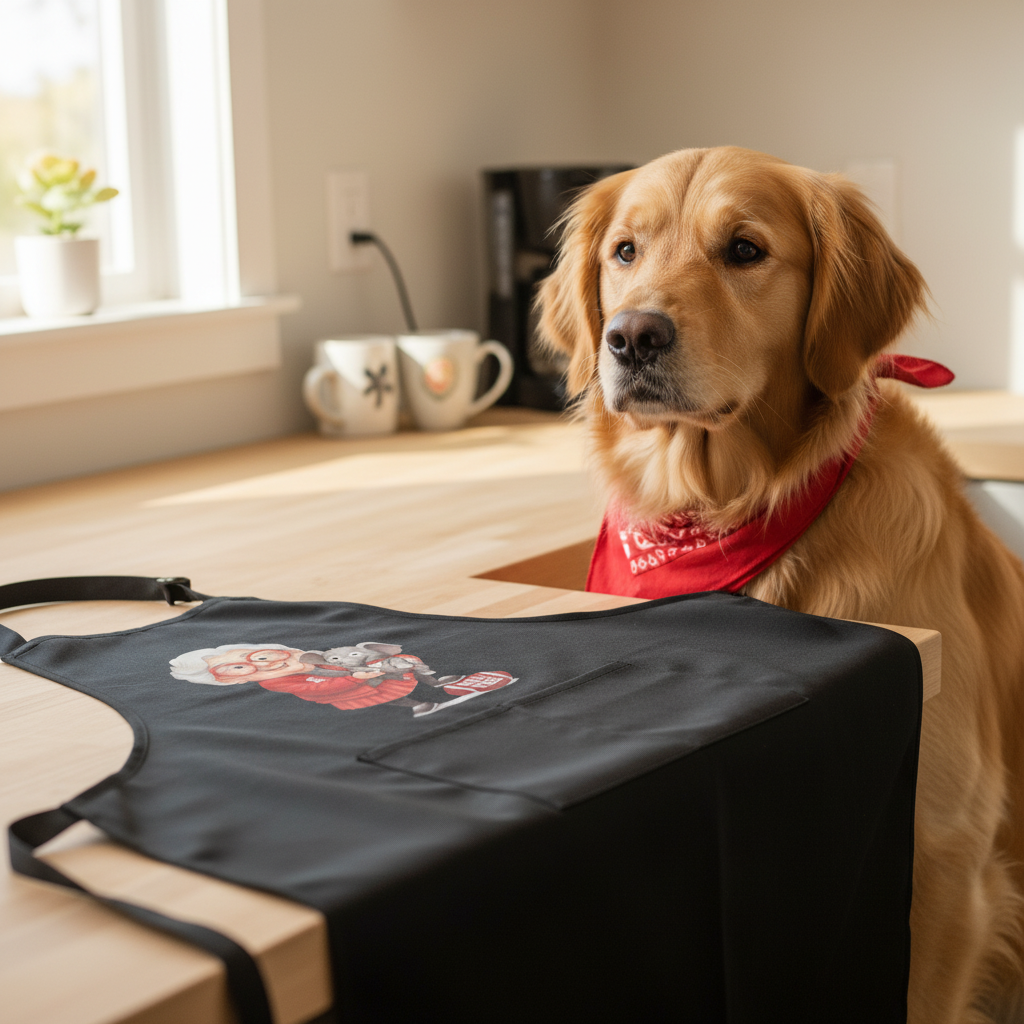 Alabama Crimson Tide Fan Apron - Black Polyester Cooking BBQ Gift with Pockets
