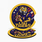 LSU Tigers Car Coasters 2-Pack | Car Cup Holder Inserts Geaux | Waterproof