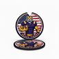 LSU Tigers | 2 Pack Football Geaux USA Flag Car Coaster Set - Cup Holder