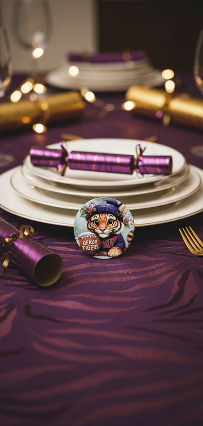 LSU Tigers Christmas Ornament – 3.5" Double‑Sided Christmas Tree Decorations