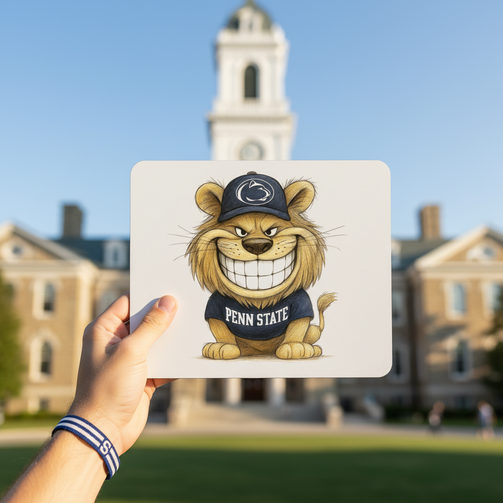 Penn State Nittany Lions Mouse Pad 9.5"x8" We Are Penn Fan Gift - Desk Accessory