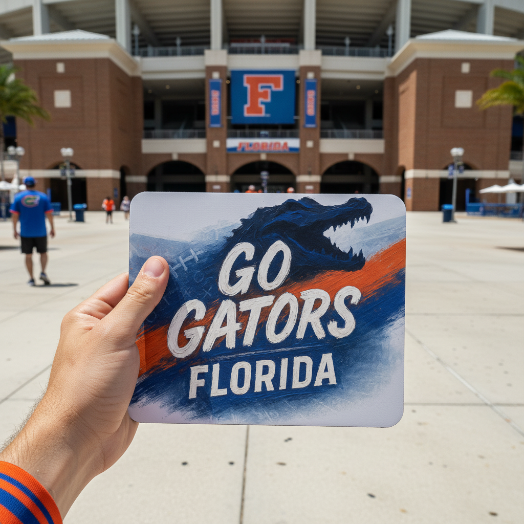 Florida Gators Mouse Pad 9.5"x8" | Go Gators! Albert and Alberta Gator Fan Gift