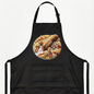 Pasta Animal Chef Apron Black Bib Adjustable Pockets Funny Kitchen Cook Gift