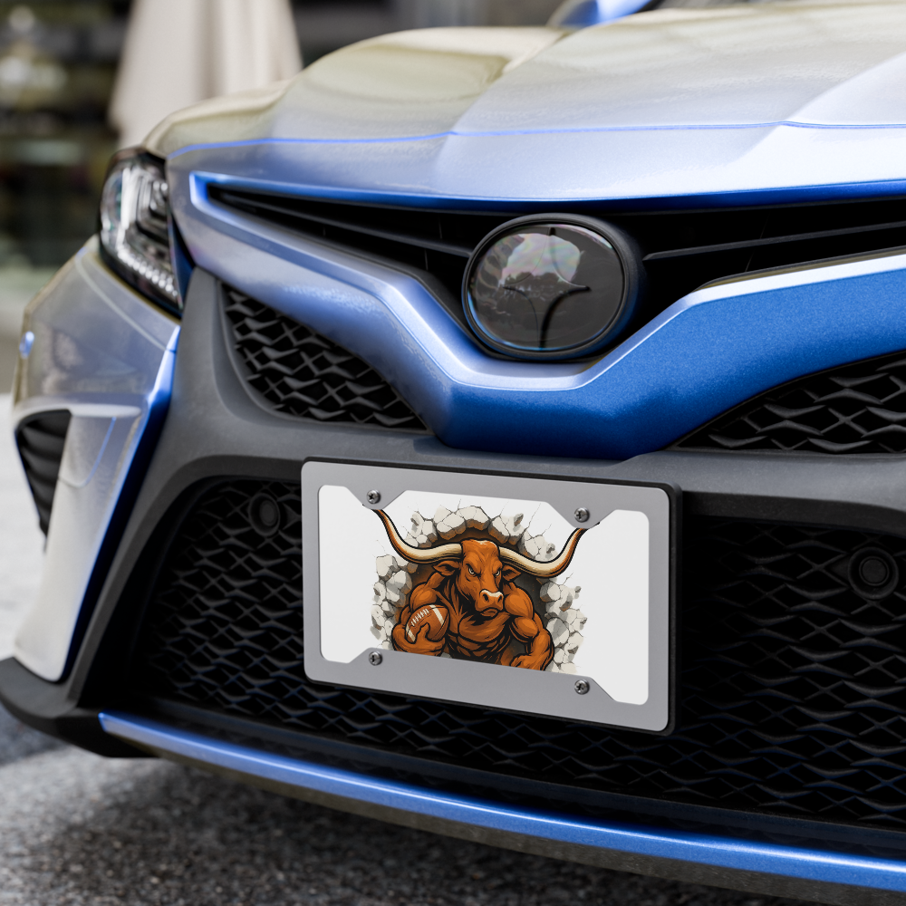 Texas Longhorns License Plate 6"x12" Car Tag | Front Plate for Hook 'em Fans