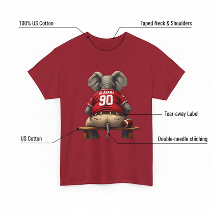 Alabama Football Elephant T-Shirt Roll Tide Game Day Mens Womens Comfort Casual