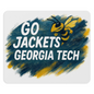 Go Jacks Collegiate Mouse Pad 9.5"x8" THWG Georgia Tech Fan Gift