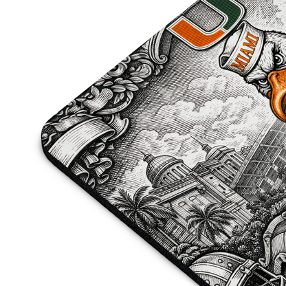 Miami Hurricane 9.5"x8" Mouse Pad Rectangle Non Slip Smooth Surface Gaming Desk
