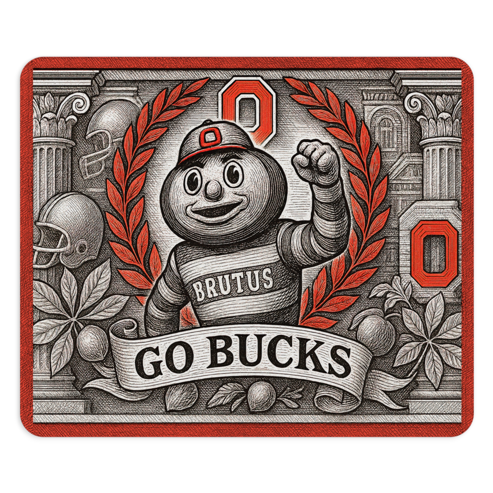 Ohio Buckeyes Mouse Pad 9.5"x8" | Go Buckeyes Desk Mat | Waterproof and Smoth
