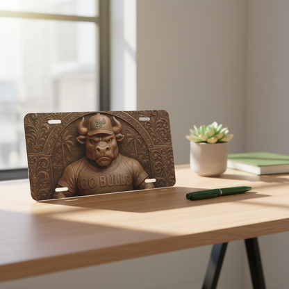 USF Go Bulls Fan License Plate - Flat Metal Car Tag for South Florida