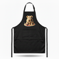 Pasta Animal Chef Apron Black Bib Adjustable Pockets Funny Kitchen Cook Gift