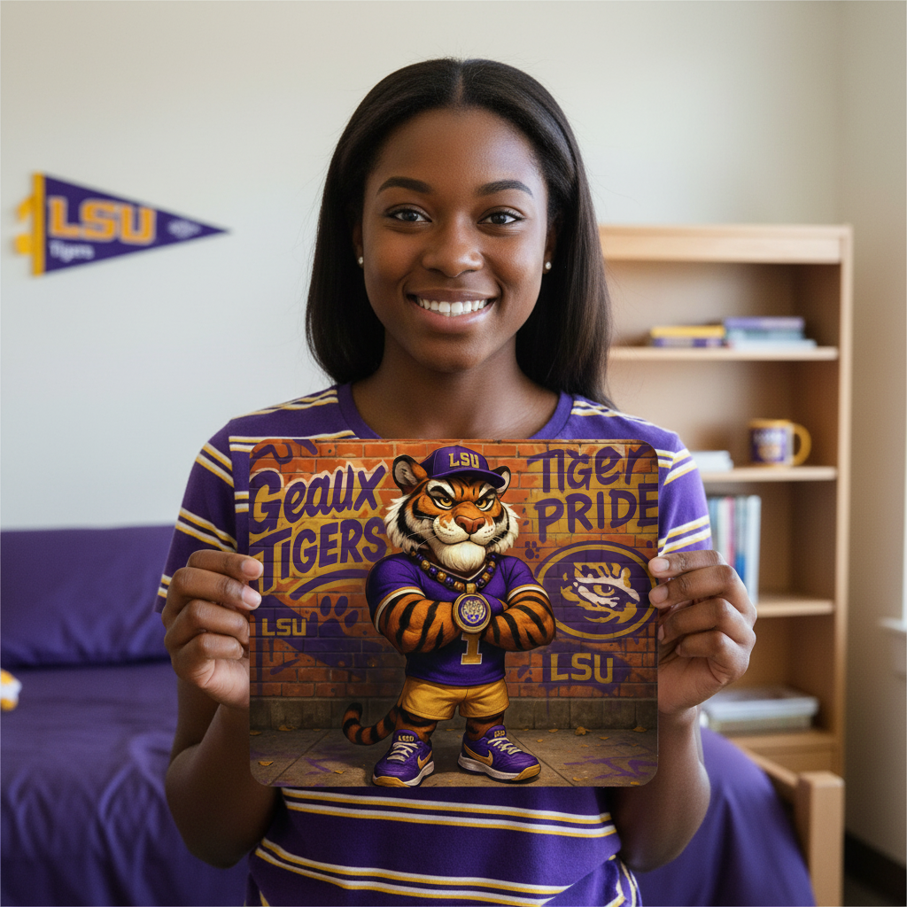 LSU Geaux Tigers Fan Mouse Pad – Desk Accessory for Ultimate Pride | 9.5"x8"
