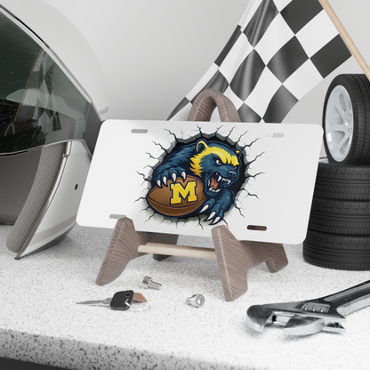 Michigan Wolverines License Plate 6x12 Car Tag | Metal Front Plate for Fans