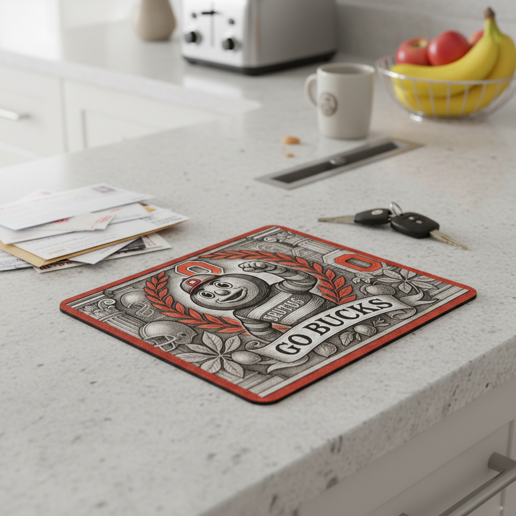 Ohio Buckeyes Mouse Pad 9.5"x8" | Go Buckeyes Desk Mat | Waterproof and Smoth