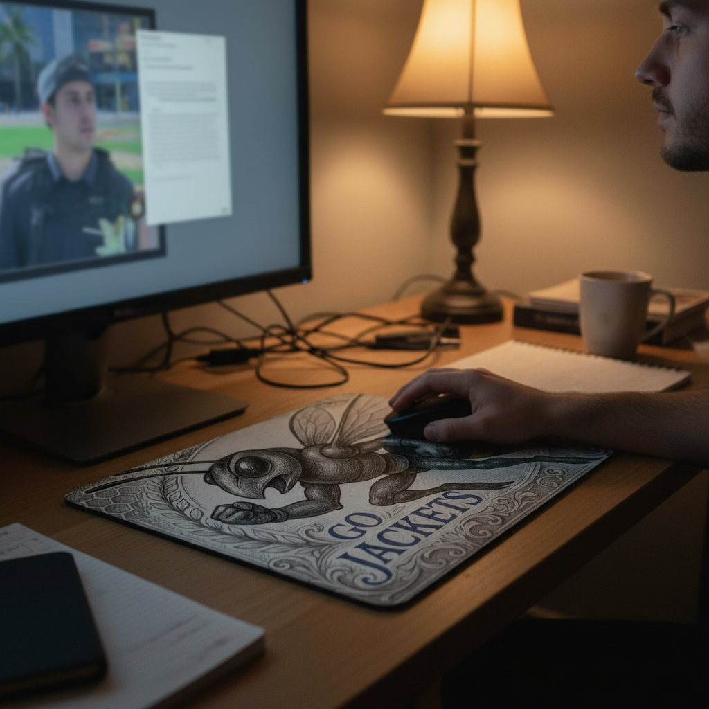 Georgia Tech Yellow Jackets Mouse Pad 9.5"x8" Go Jackets Fan Gift - Atlanta