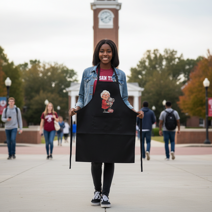 Alabama Crimson Tide Fan Apron - Black Polyester Cooking BBQ Gift with Pockets