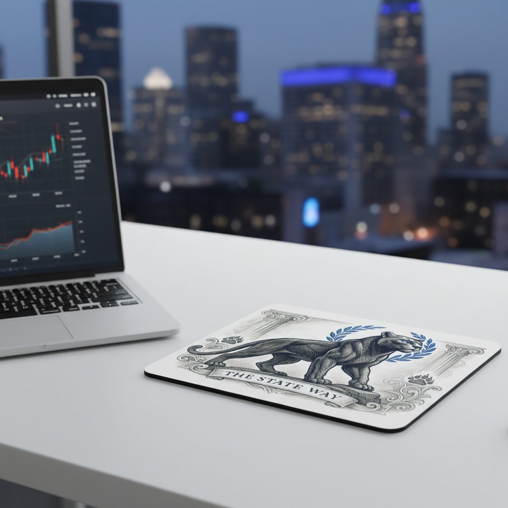 Georgia State Panther Mouse Pad 9.5"x8" Pounce Fan Gift - Desk Accessory