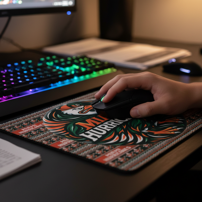 Miami Hurricanes Mouse Pad - The U Design 9.5"x8" | Go Dawgs! UGA Fan Gift