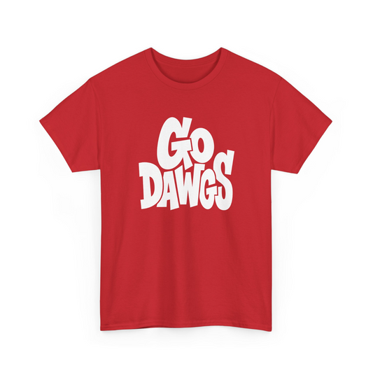 Go Dawgs T-Shirt Georgia Bulldogs Fan Gear Red Graphic Tee UGA Football Shirt