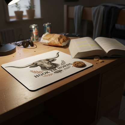 Texas Longhorns Mouse Pad 9.5"x8" Hook 'Em Horns Fan Gift - Desk Accessory