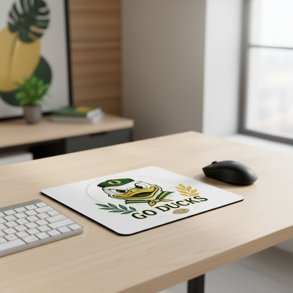 Oregon Ducks Mouse Pad 9.5"x8" Go Ducks Fan Gift - Desk Accessory