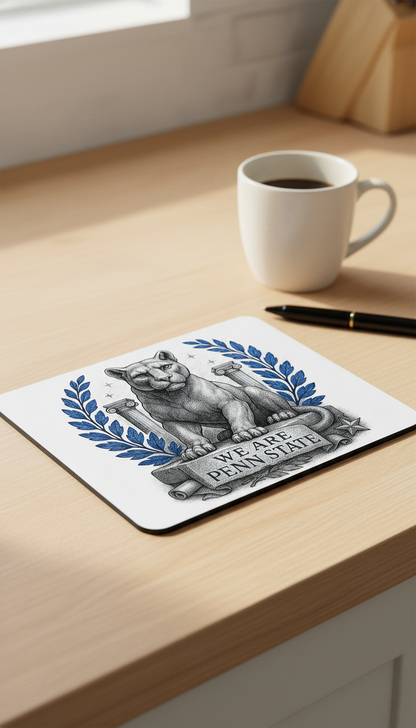 College Spirit Nittany Fan Mouse Pad Neoprene Non-Slip Base, 9.5x8 Nittany Lion