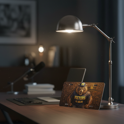 Michigan Wolverines License Plate 6"x12" Aluminum Car Tag | Flat Front Plate