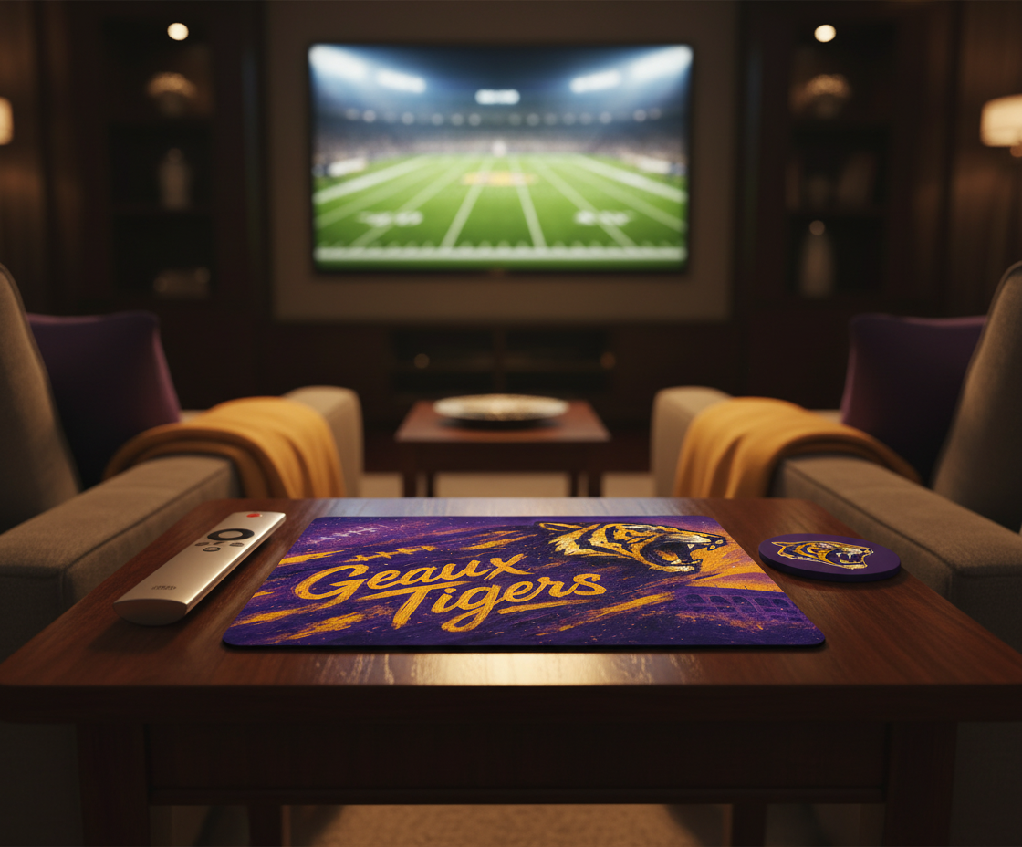 LSU Tigers Mouse Pad – Geaux Tigers Football Desk Mat 9"x7.5"