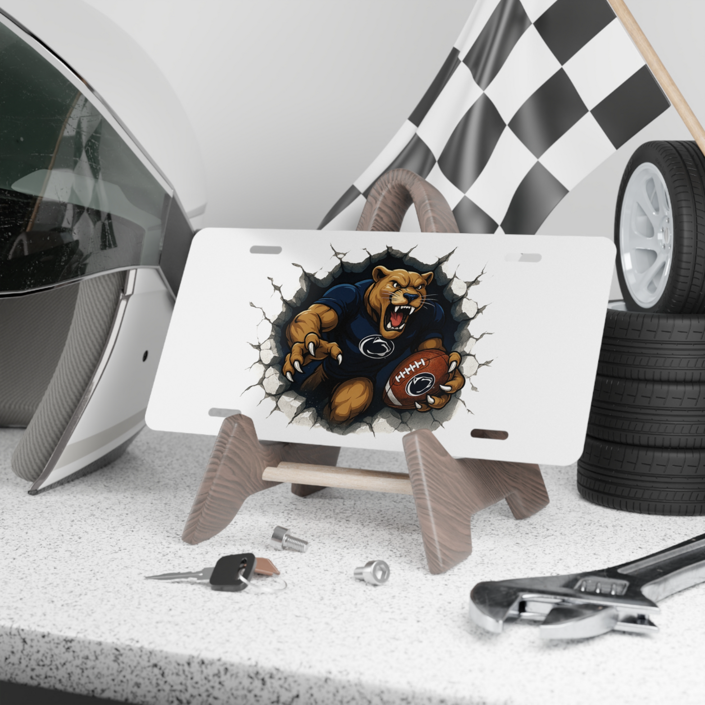 Penn State Nittany Lions License Plate 6"x12" Aluminum Car Tag For Penn Fan