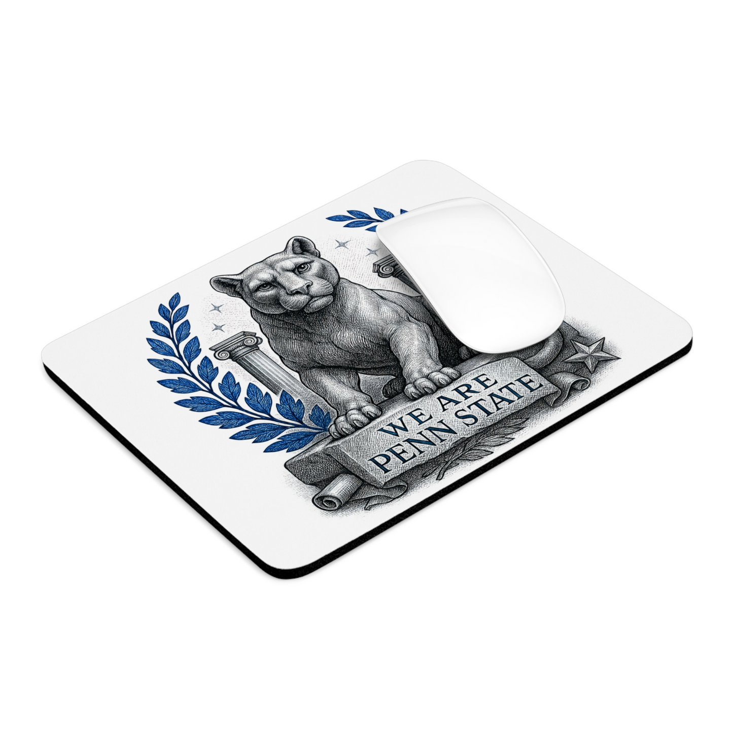 College Spirit Nittany Fan Mouse Pad Neoprene Non-Slip Base, 9.5x8 Nittany Lion