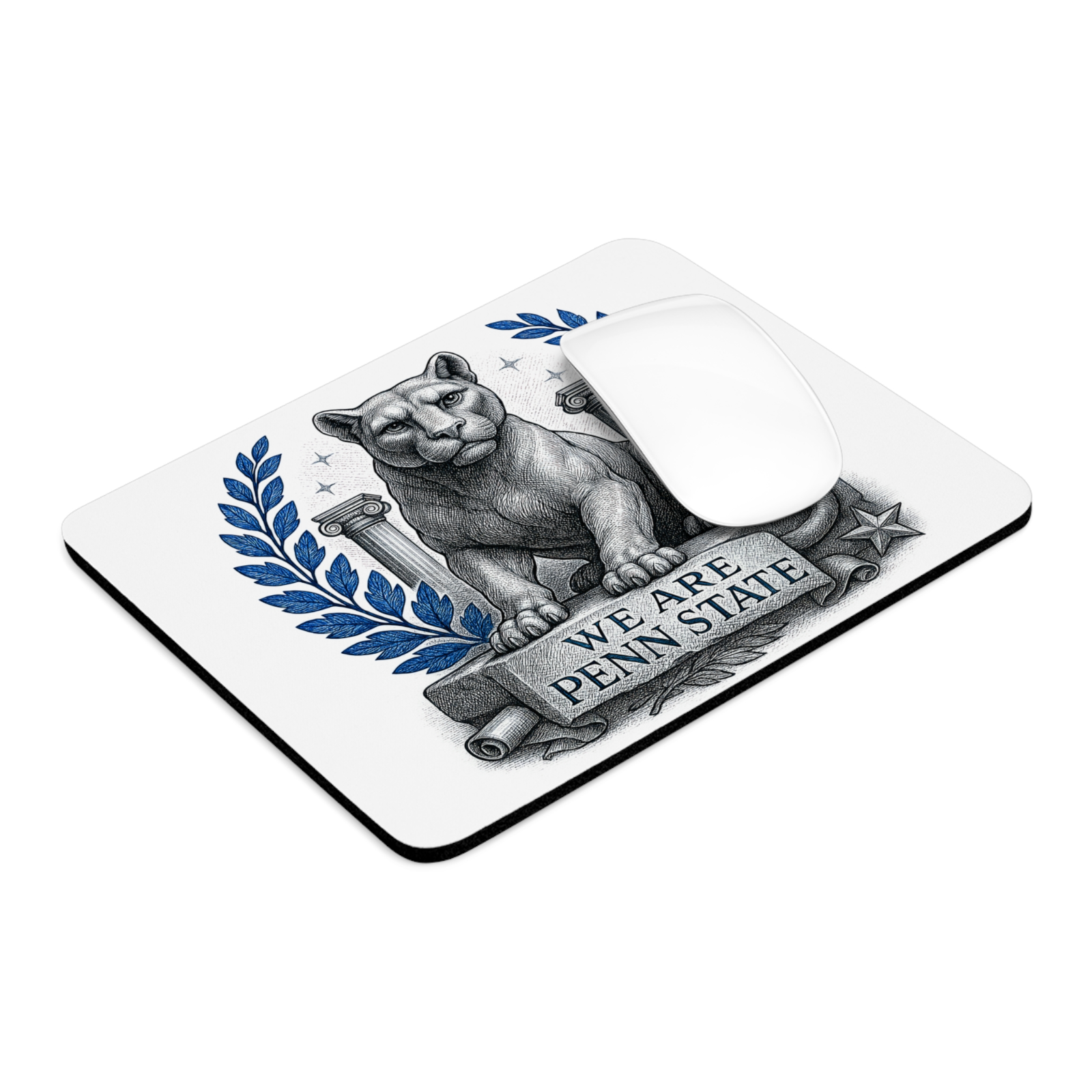 College Spirit Nittany Fan Mouse Pad Neoprene Non-Slip Base, 9.5x8 Nittany Lion